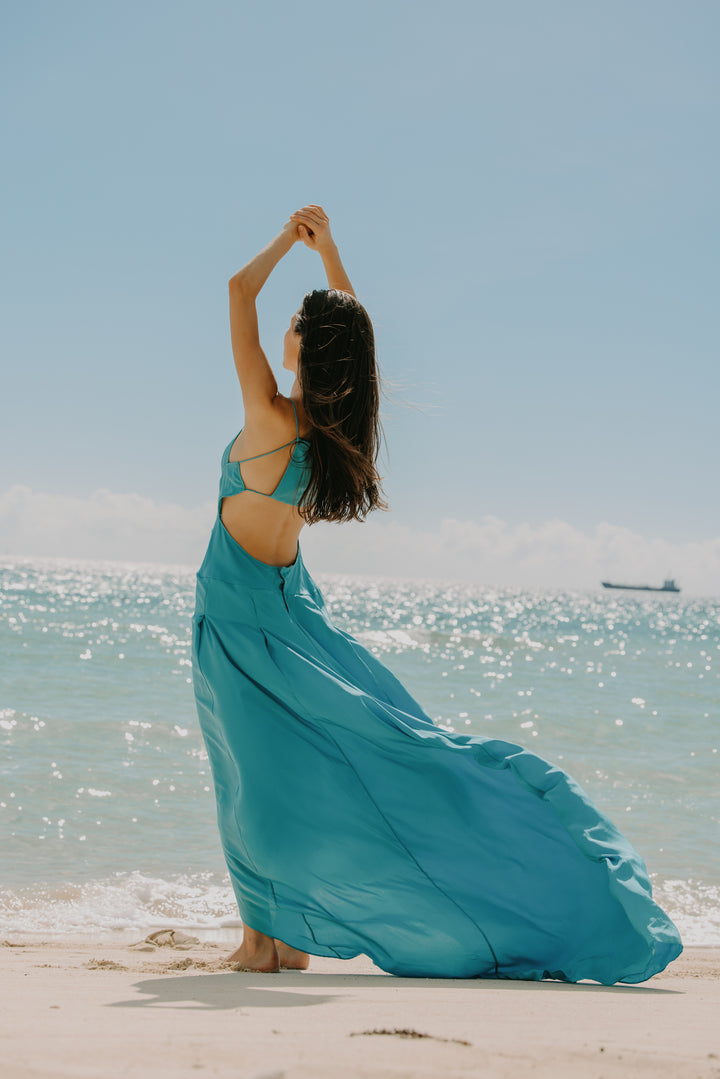 Narciso Rodriguez Blue Silk Gown (SS 2005)