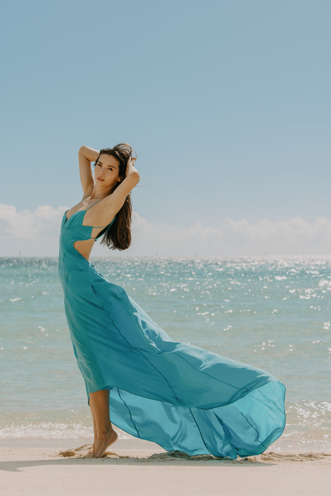 Narciso Rodriguez Blue Silk Gown (SS 2005)