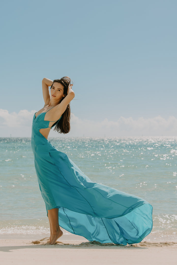 Narciso Rodriguez Blue Silk Gown (SS 2005)