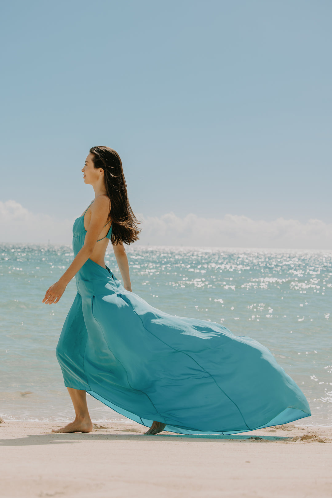 Narciso Rodriguez Blue Silk Gown (SS 2005)