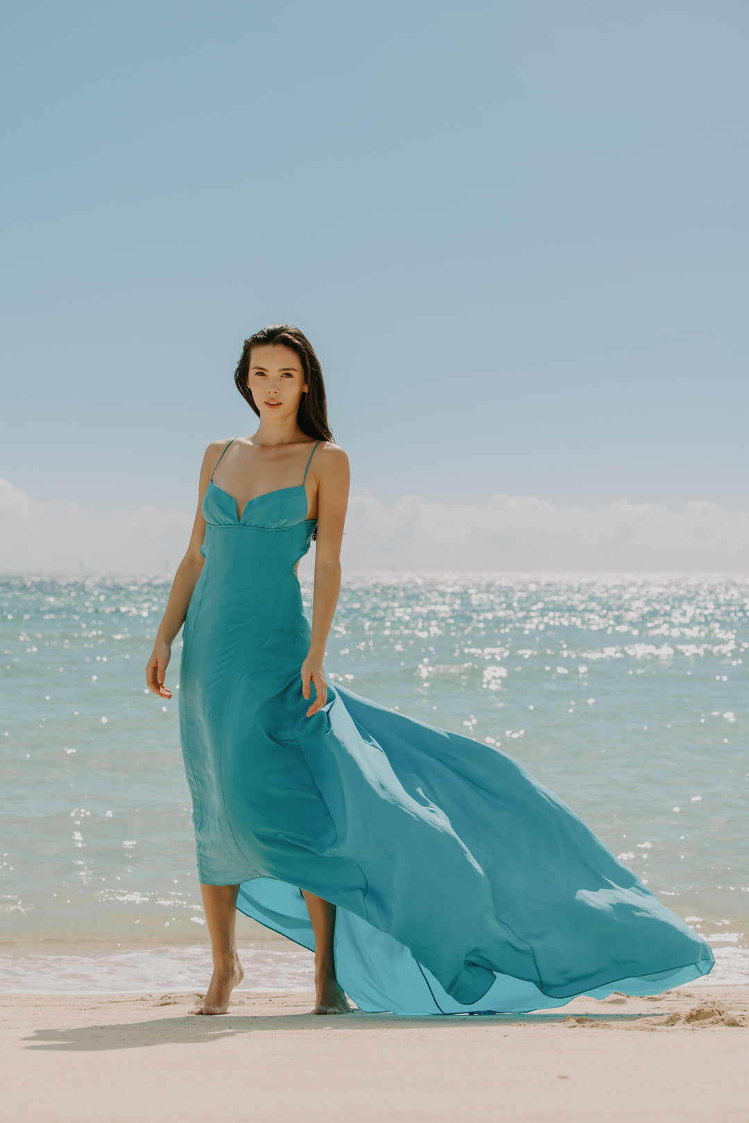 Narciso Rodriguez Blue Silk Gown (SS 2005)