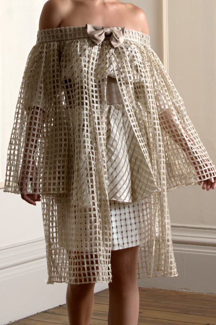 Paco Rabanne Haute Couture Openwork Lattice Dress (1980s)