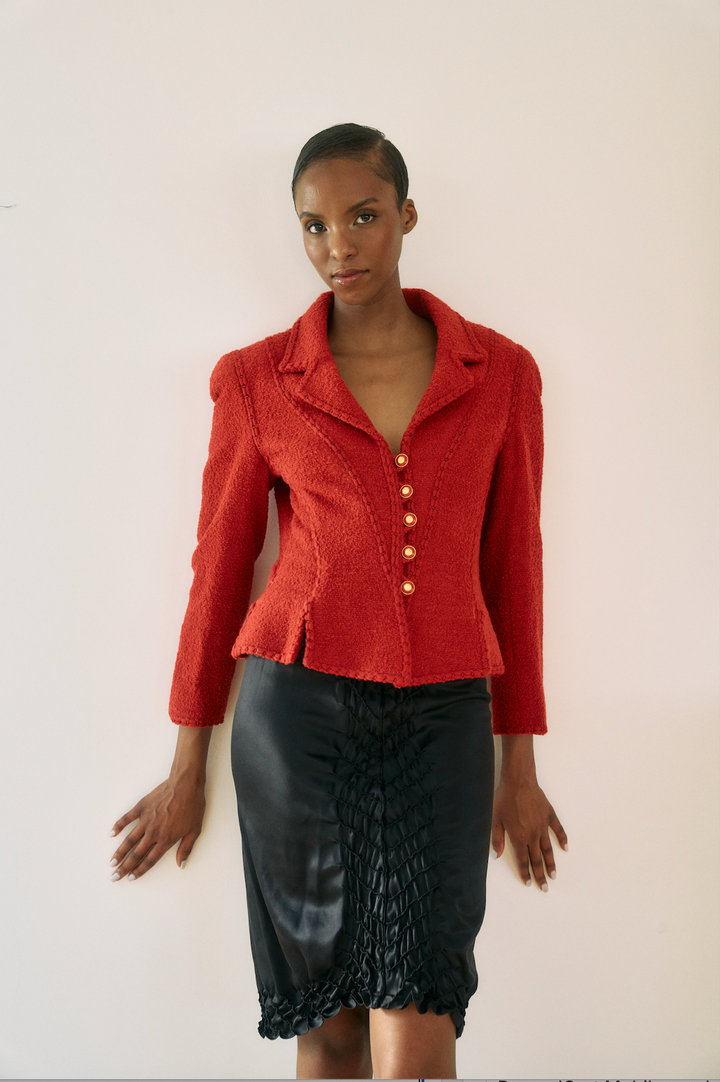 Chanel Red Corset-Trim Jacket by Karl Lagerfeld (AW 1993)