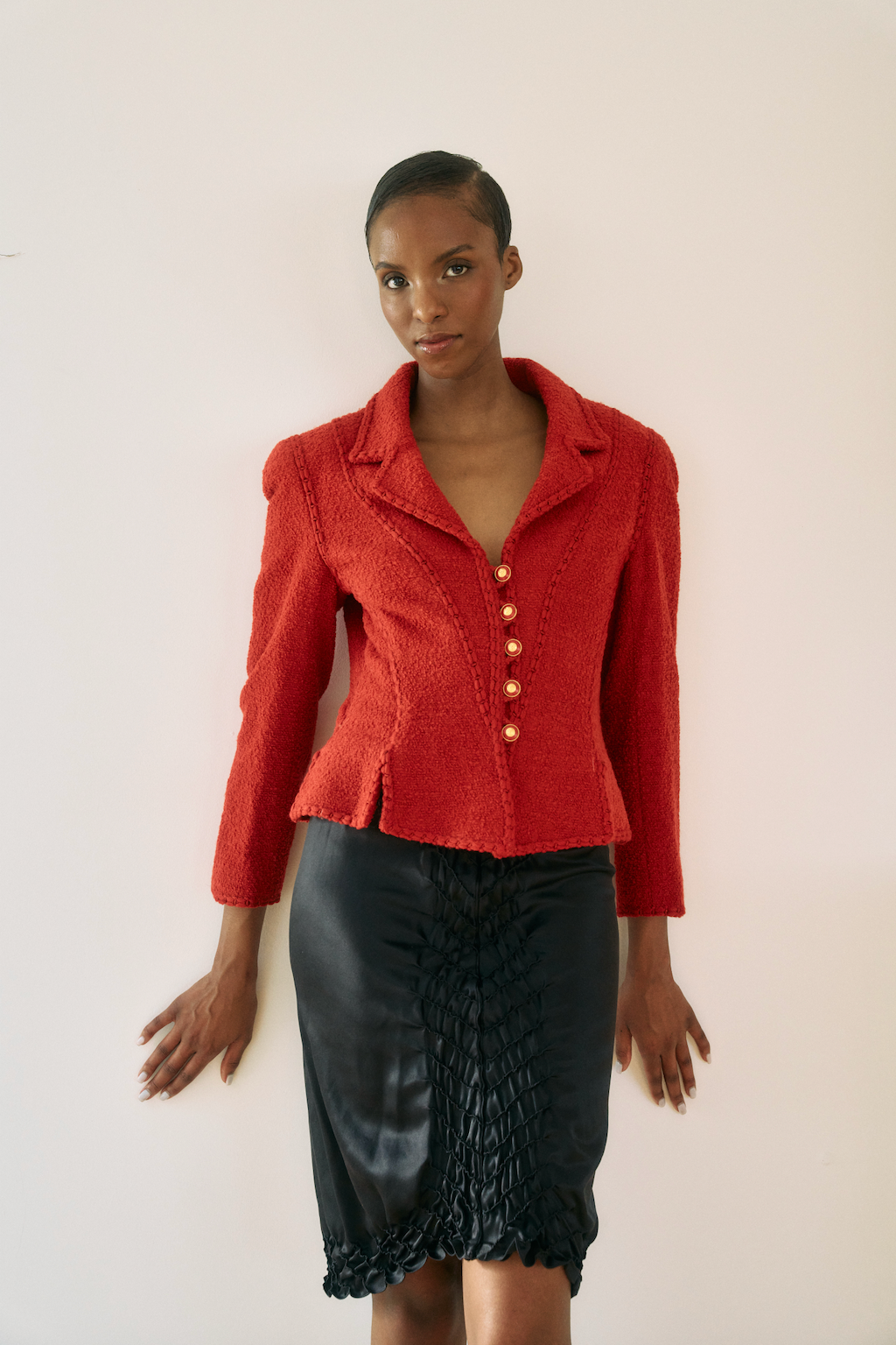 Chanel Red Corset-Trim Jacket by Karl Lagerfeld (AW 1993)