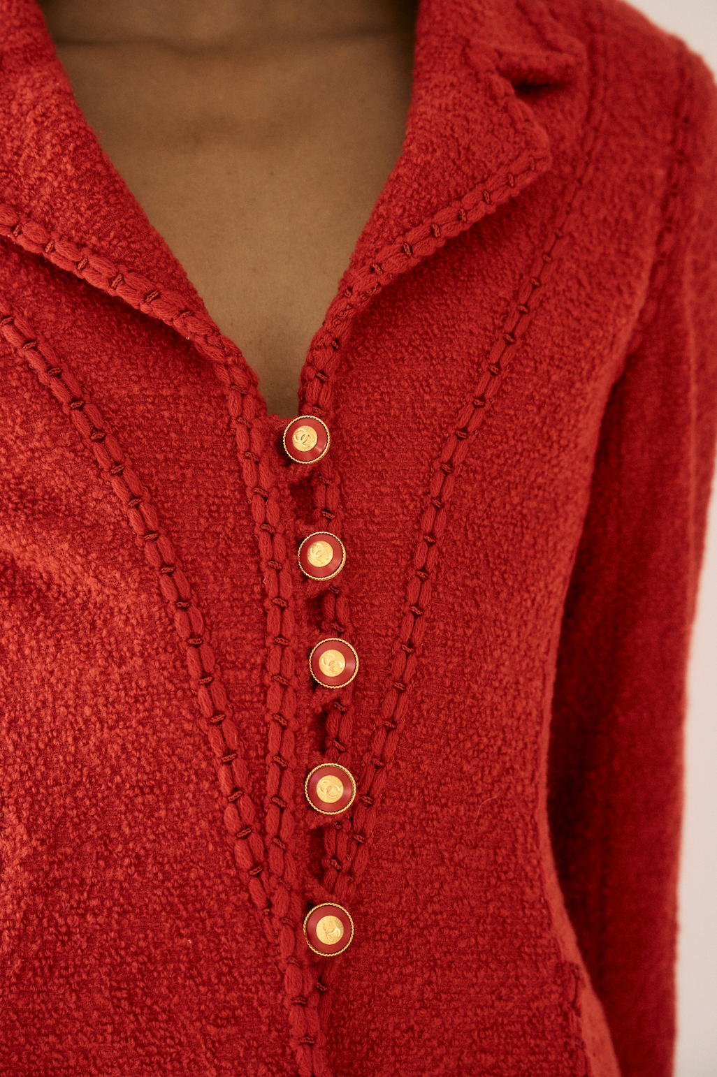 Chanel Red Corset-Trim Jacket by Karl Lagerfeld (AW 1993)