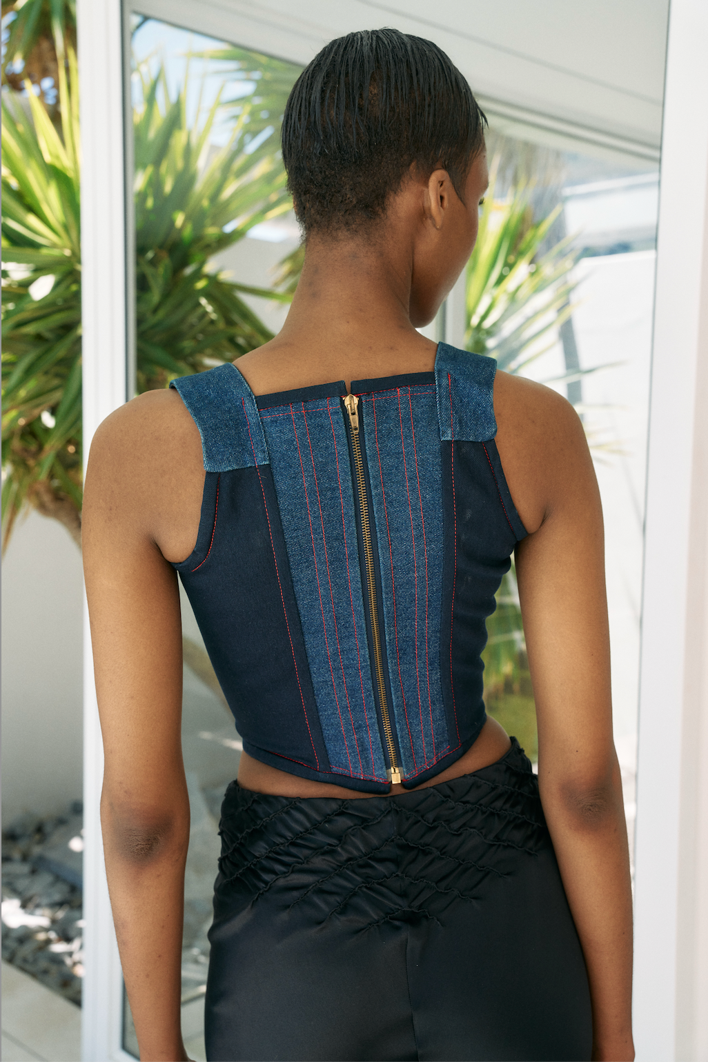 Vivienne Westwood Rolls-Royce Print Denim Corset (AW 1992)