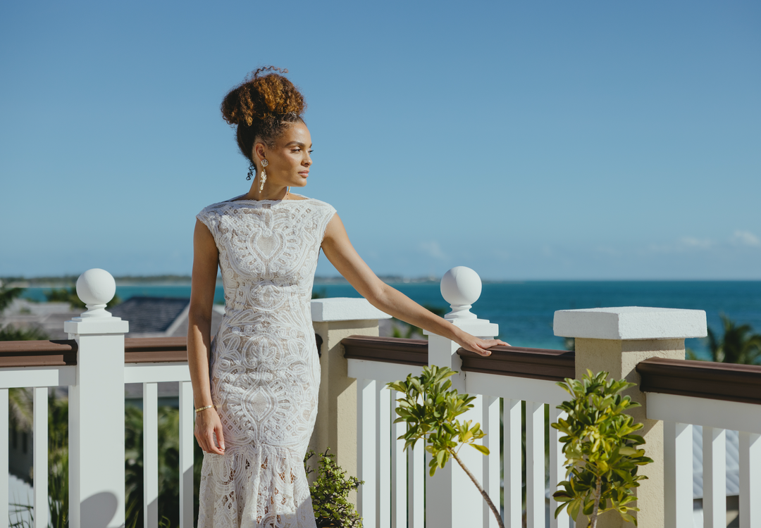 Alexander McQueen Cream Crochet Lace Dress by Sarah Burton (Resort 2012)