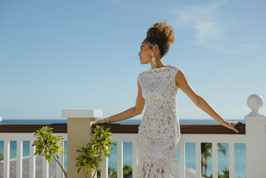 Alexander McQueen Cream Crochet Lace Dress by Sarah Burton (Resort 2012)