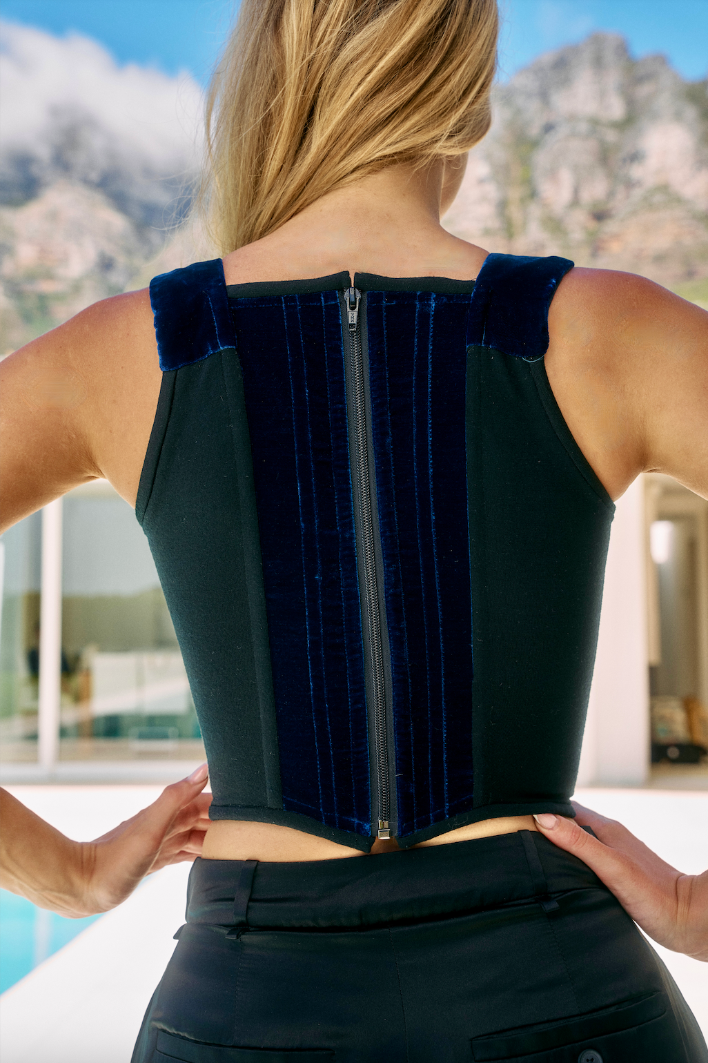 Vivienne Westwood Blue Velvet Corset (c. 1991)