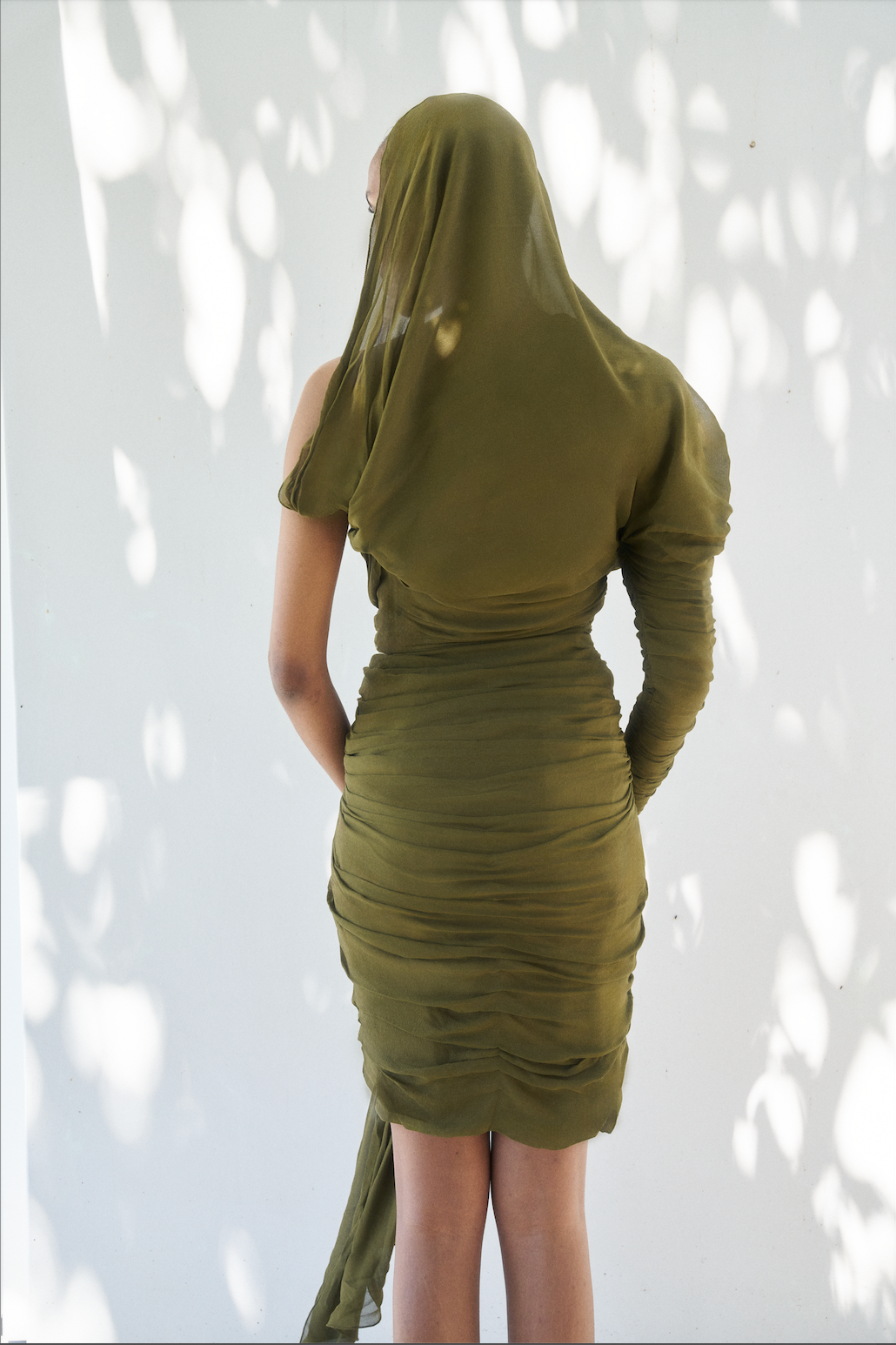 Jean Patou Haute Couture Green Silk Cocktail Dress by Christian Lacroix (AW 1985)