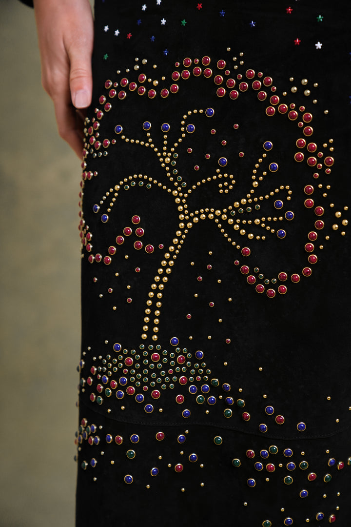 Valentino Black Suede Skirt by Maria Grazia Chiuri and Pierpaolo Piccioli (Pre-fall 2015)