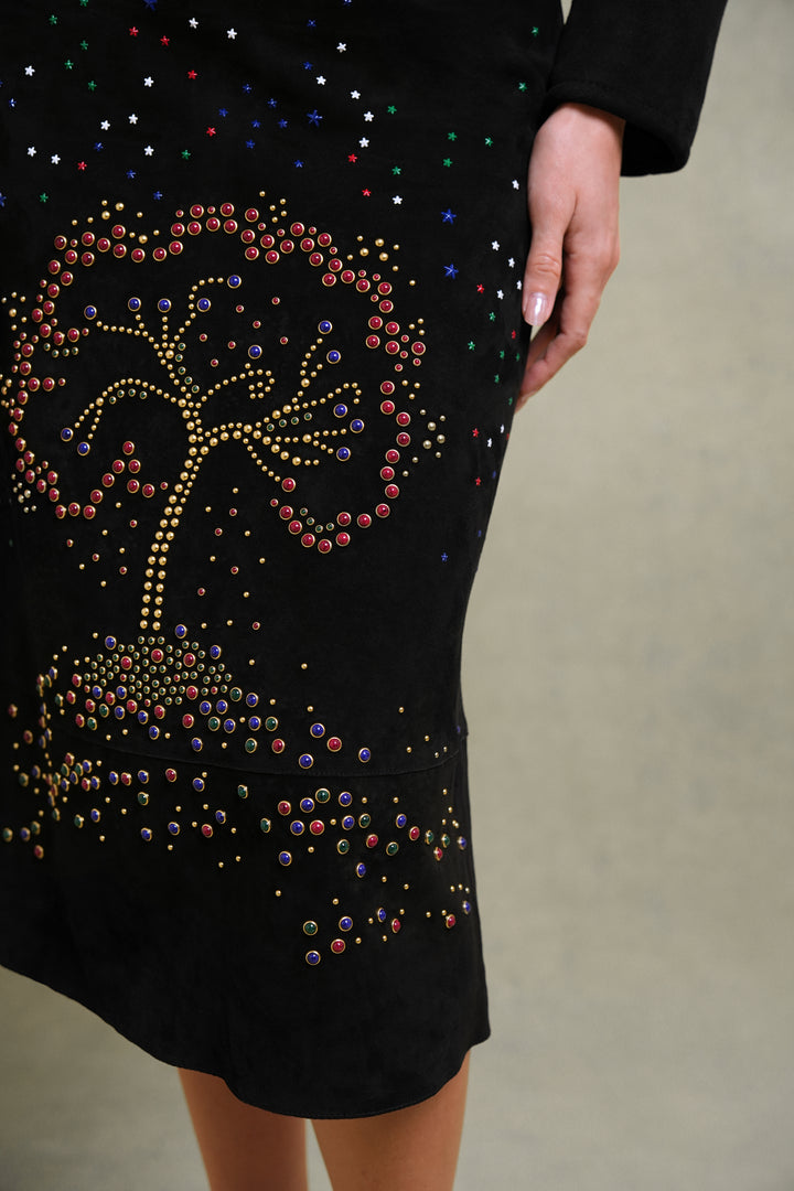 Valentino Black Suede Skirt by Maria Grazia Chiuri and Pierpaolo Piccioli (Pre-fall 2015)