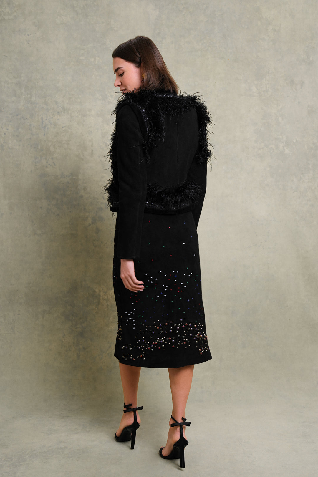 Valentino Black Suede Skirt by Maria Grazia Chiuri and Pierpaolo Piccioli (Pre-fall 2015)