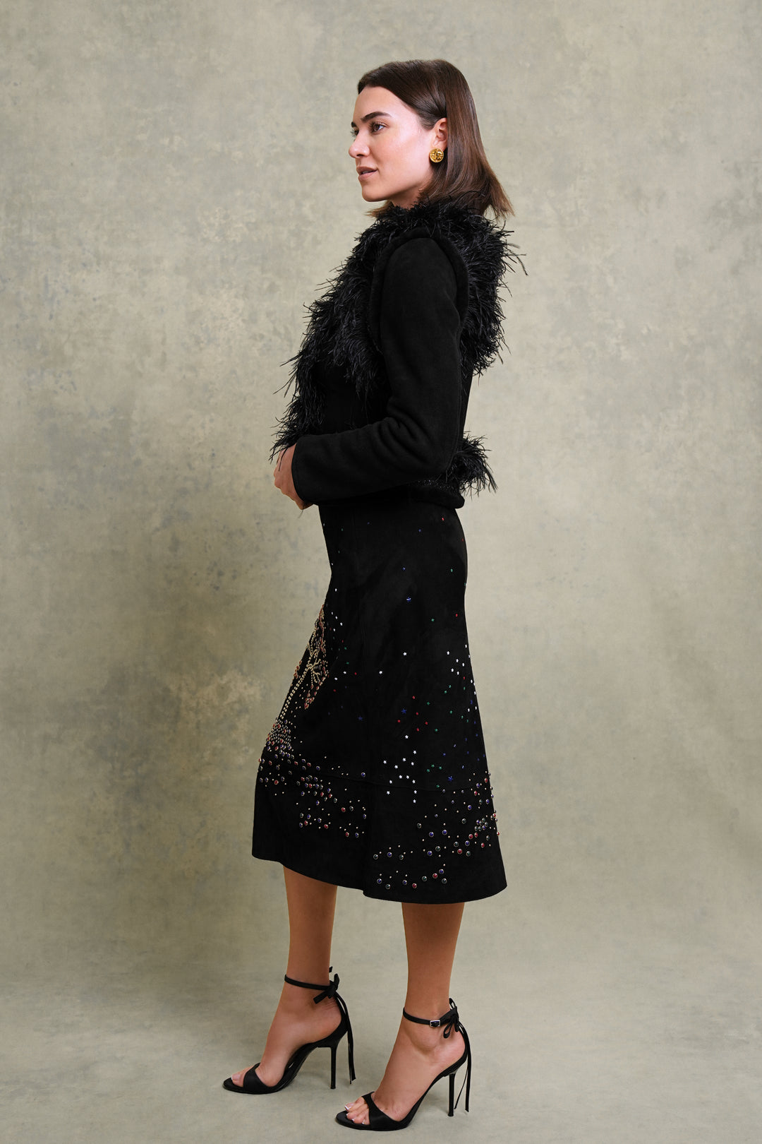 Valentino Black Suede Skirt by Maria Grazia Chiuri and Pierpaolo Piccioli (Pre-fall 2015)