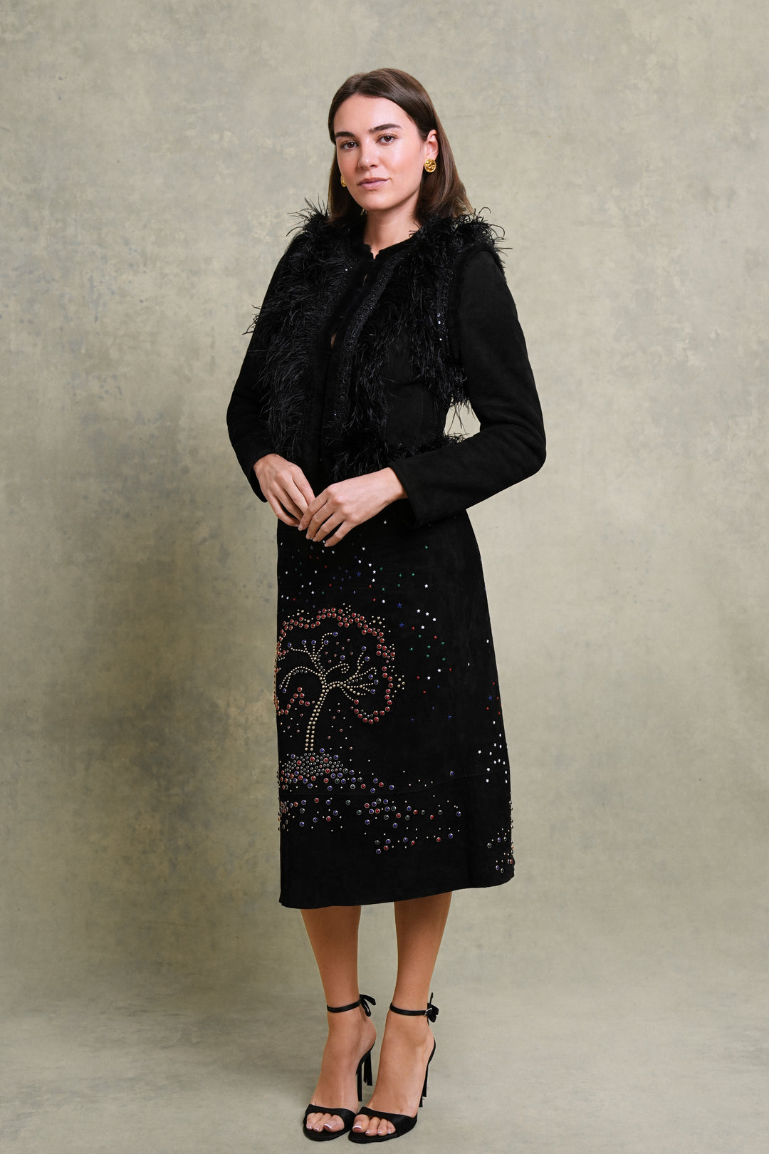Valentino Black Suede Skirt by Maria Grazia Chiuri and Pierpaolo Piccioli (Pre-fall 2015)