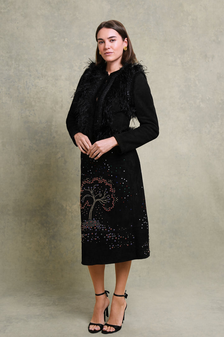 Valentino Black Suede Skirt by Maria Grazia Chiuri and Pierpaolo Piccioli (Pre-fall 2015)