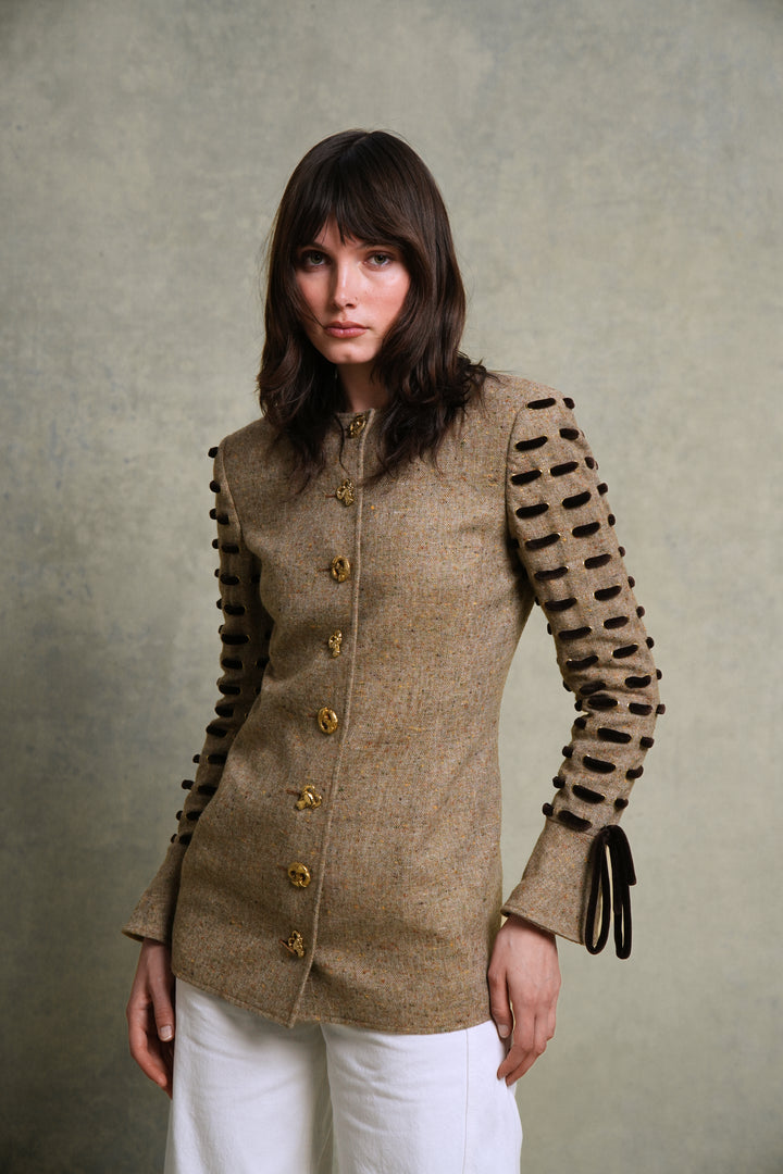 Valentino Tweed Zodiac Button Jacket (AW 1992)