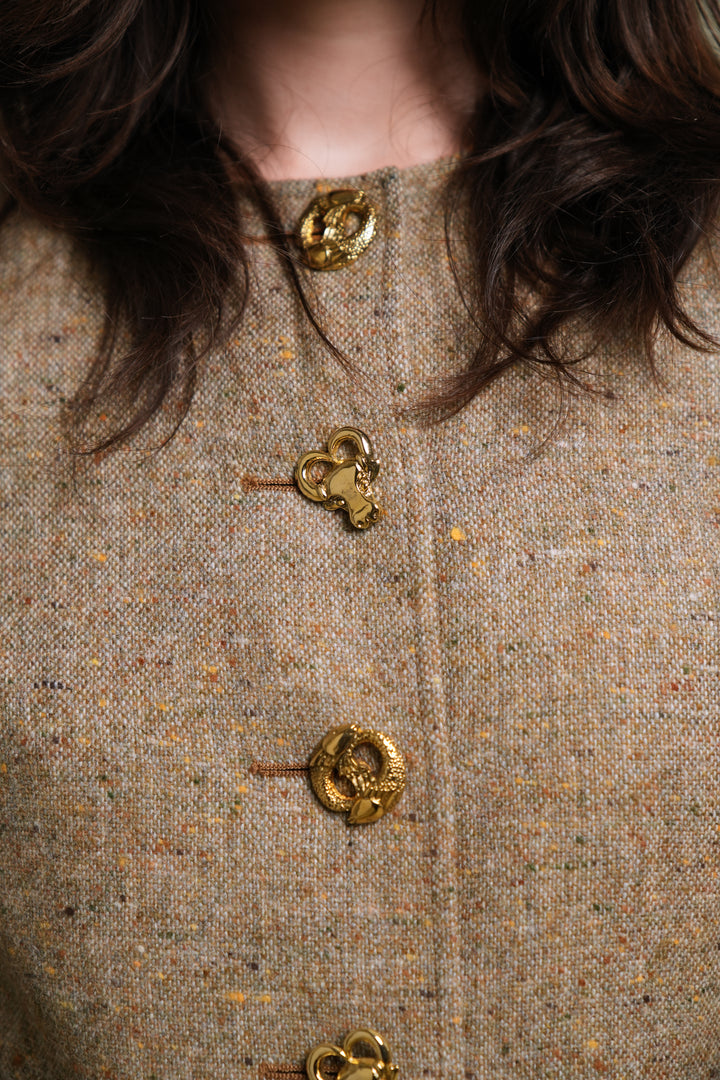 Valentino Tweed Zodiac Button Jacket (AW 1992)