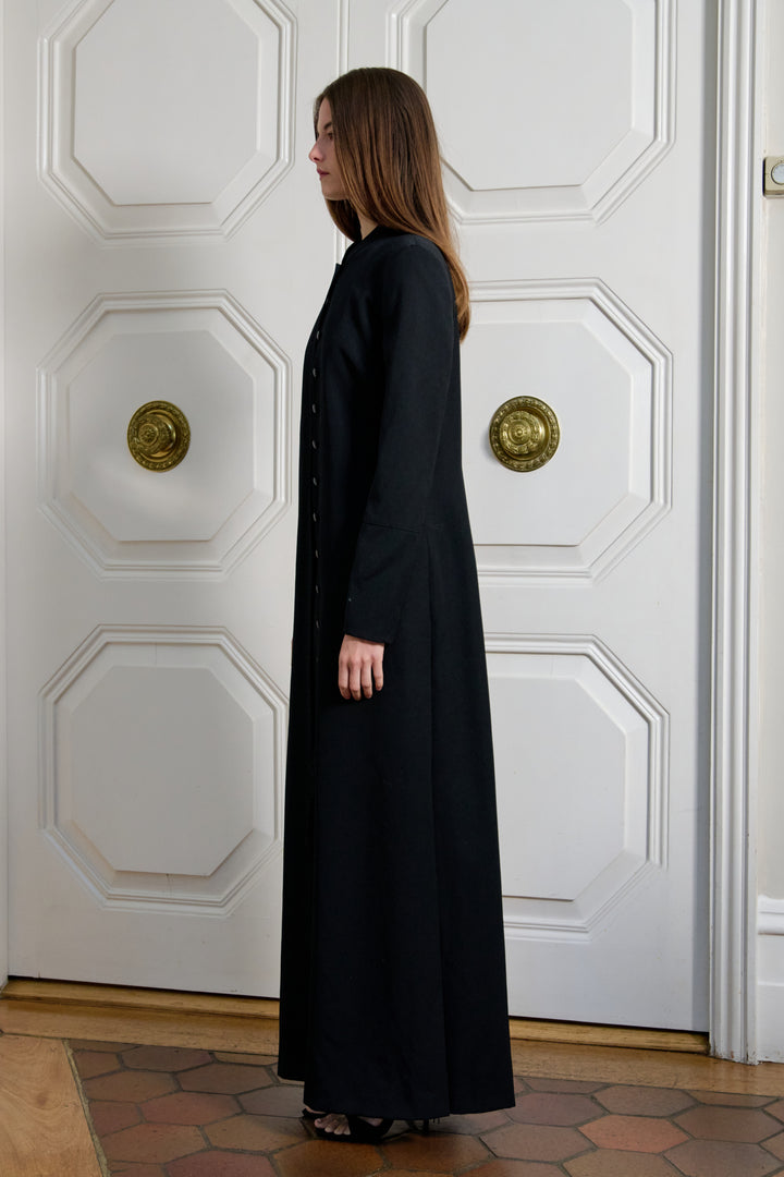 Dolce and Gabbana Black Wool Full Length Coat (AW 1997)