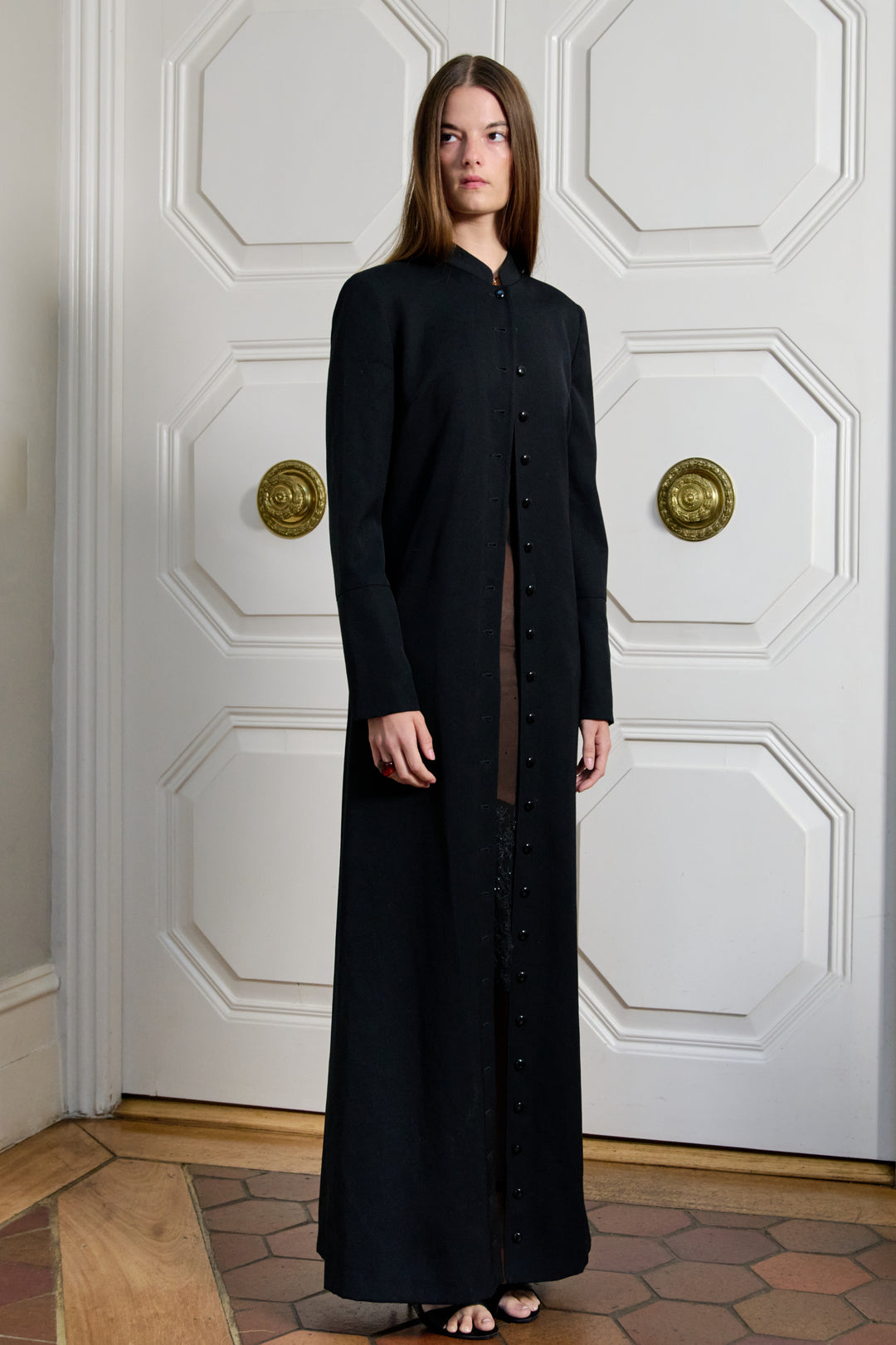 Dolce and Gabbana Black Wool Full Length Coat (AW 1997)