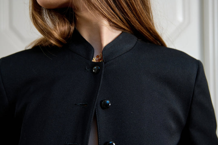 Dolce and Gabbana Black Wool Full Length Coat (AW 1997)