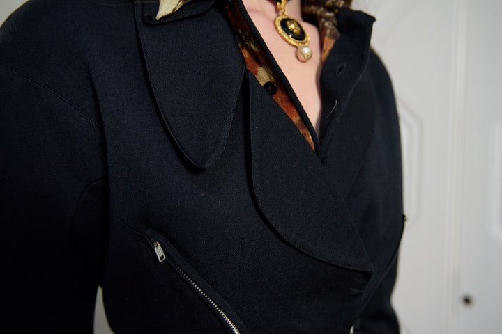 Thierry Mugler Black Wool Suit (c. 1980s)