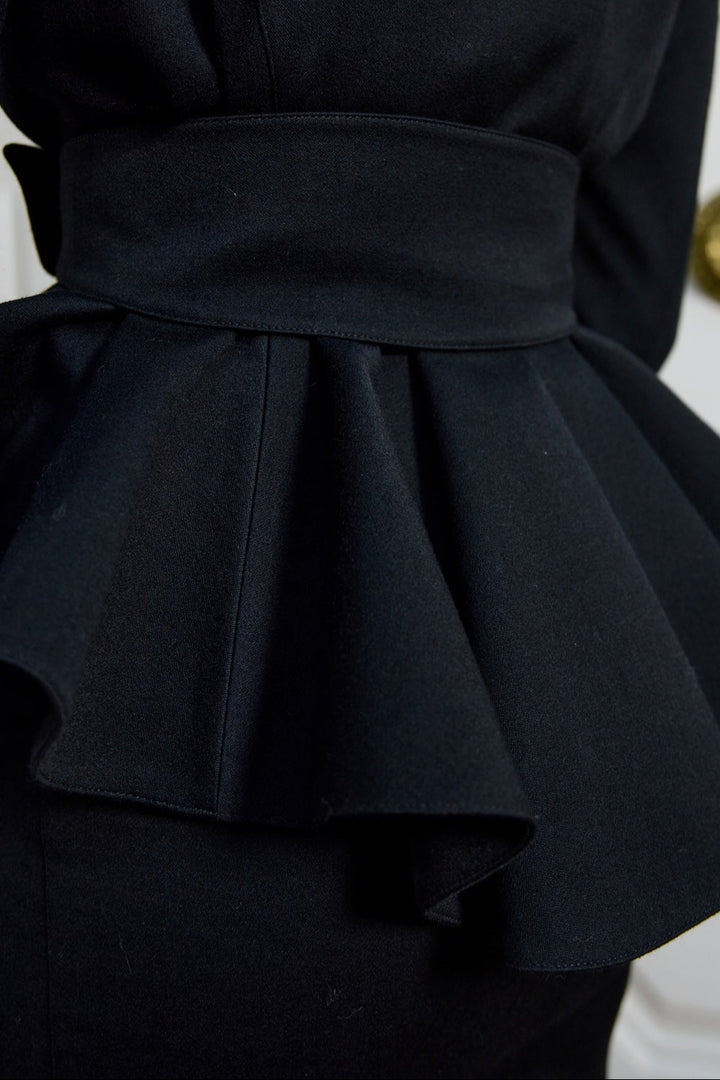 Thierry Mugler Black Wool Suit (c. 1980s)