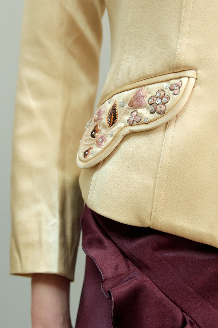John Galliano Embroidered Satin Jacket (SS 2006)