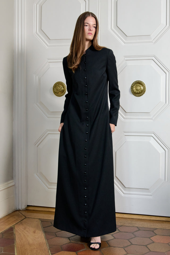 Dolce and Gabbana Black Wool Full Length Coat (AW 1997)