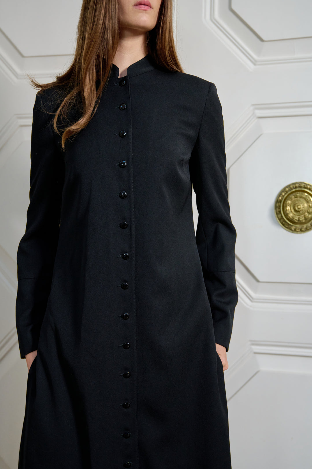 Dolce and Gabbana Black Wool Full Length Coat (AW 1997)