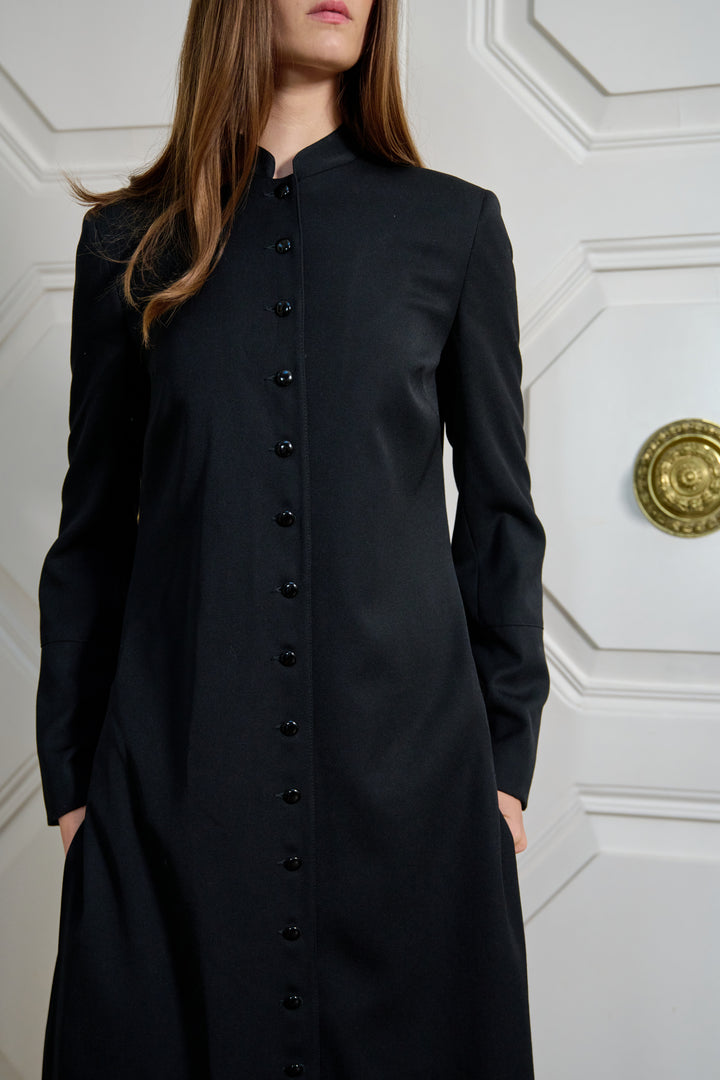 Dolce and Gabbana Black Wool Full Length Coat (AW 1997)