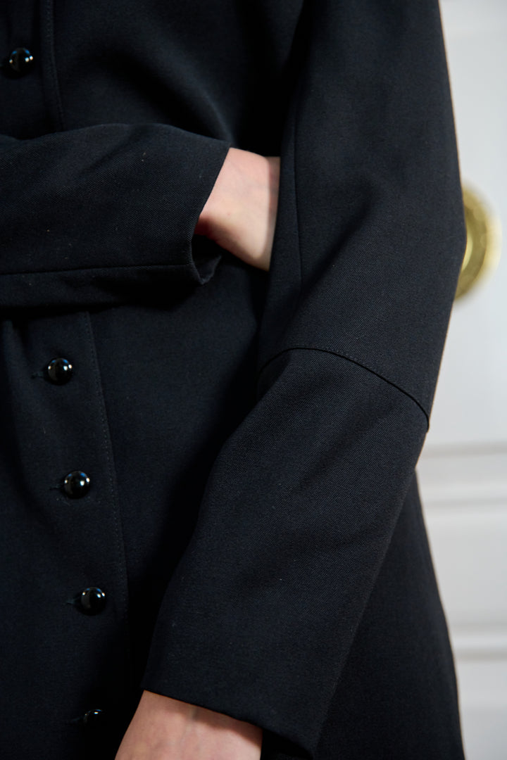 Dolce and Gabbana Black Wool Full Length Coat (AW 1997)