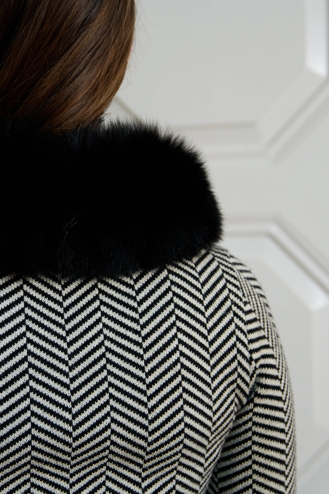 Christian Dior Herringbone Fur Collar Jacket  by John Galliano (AW 2009)
