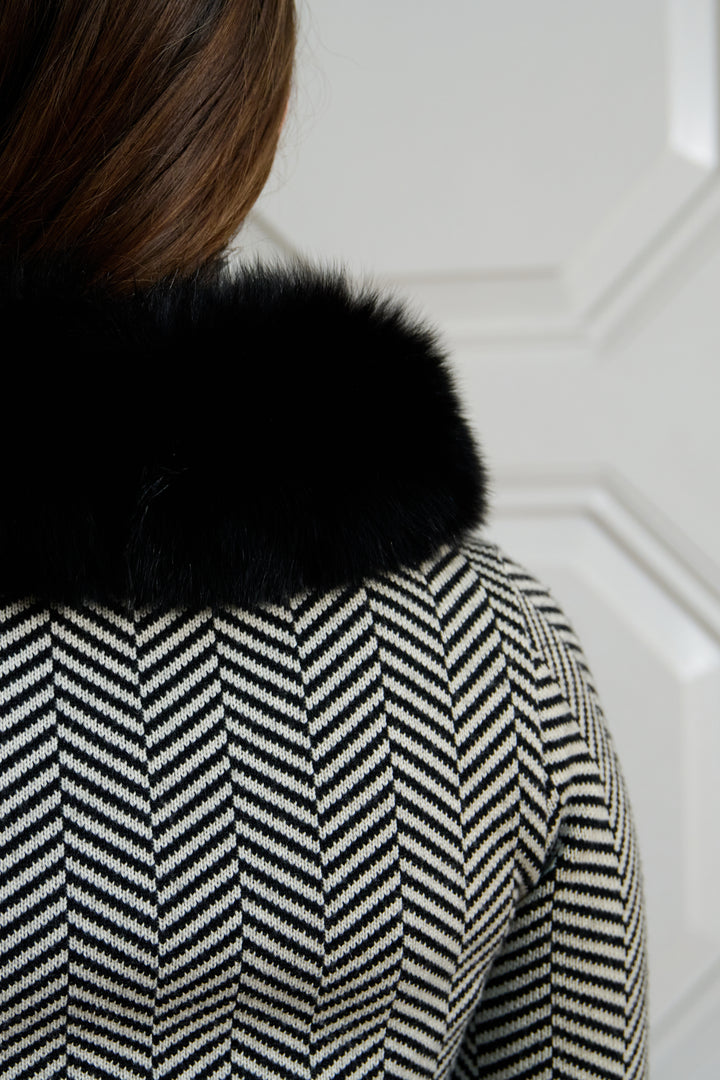 Christian Dior Herringbone Fur Collar Jacket  by John Galliano (AW 2009)
