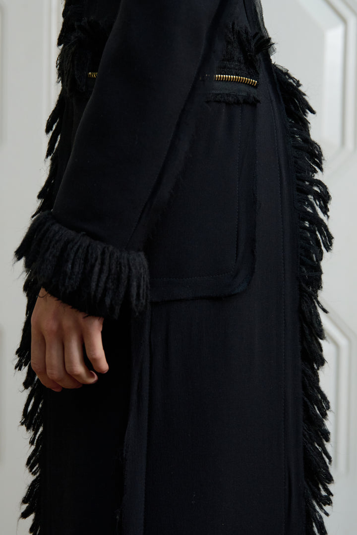 Alexander McQueen Black Wool and Crêpe Georgette Tailcoat by Sarah Burton (AW 2011)